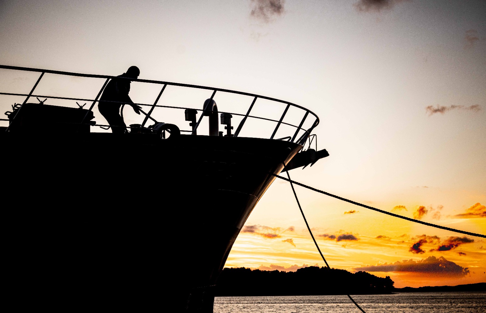 Image of a boat net in the Jabuka Pomo Pit in the Adriatic Sea (Mediterranean Sea). 
